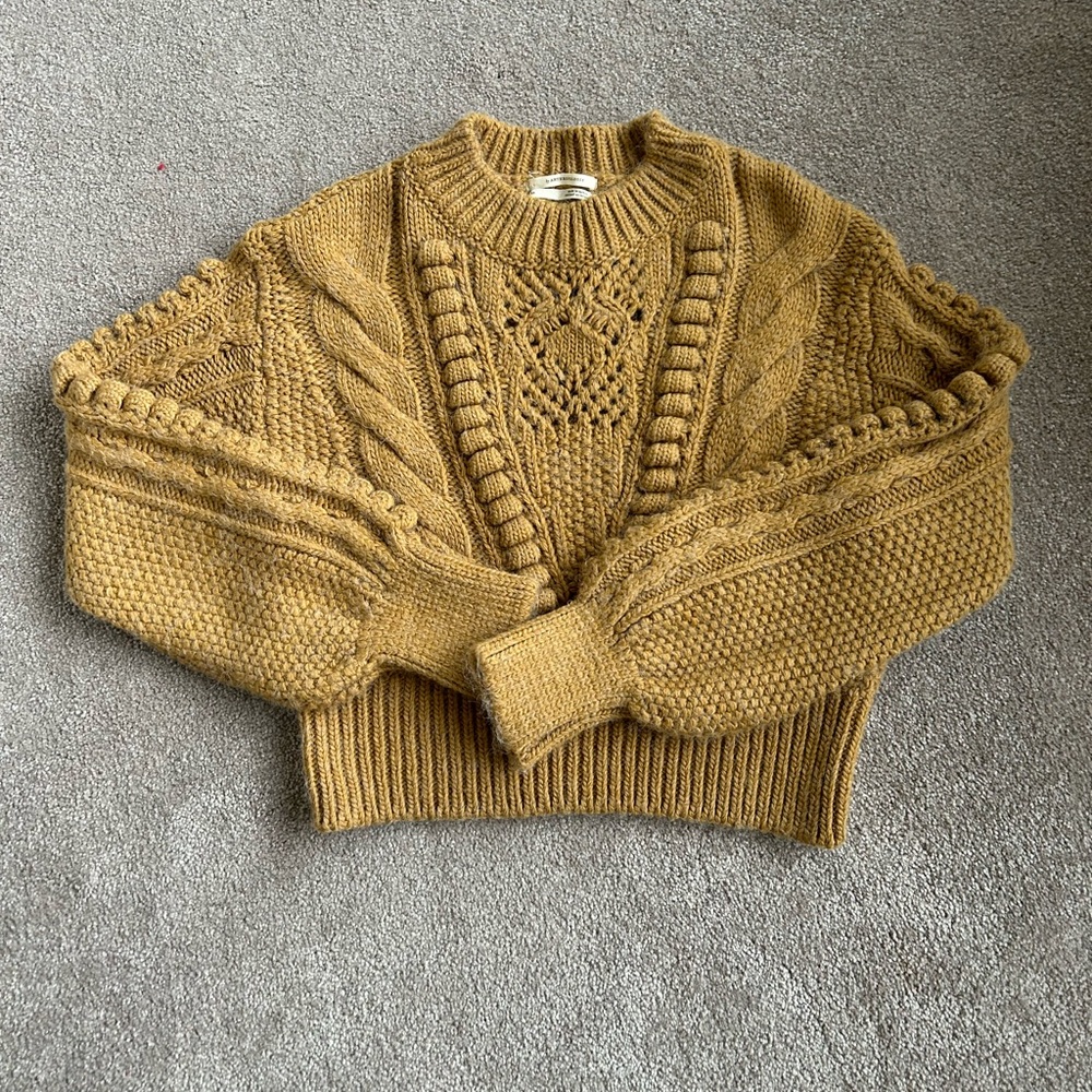 Burnt gold, classy sweater from Anthropologie